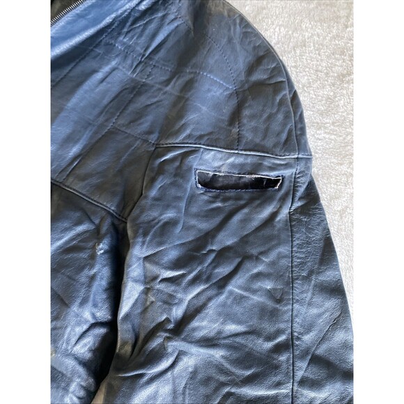 Leather Motorcycle Jacket - Dainese, mens 50 (medium) Dark Blue - Picture 6 of 15